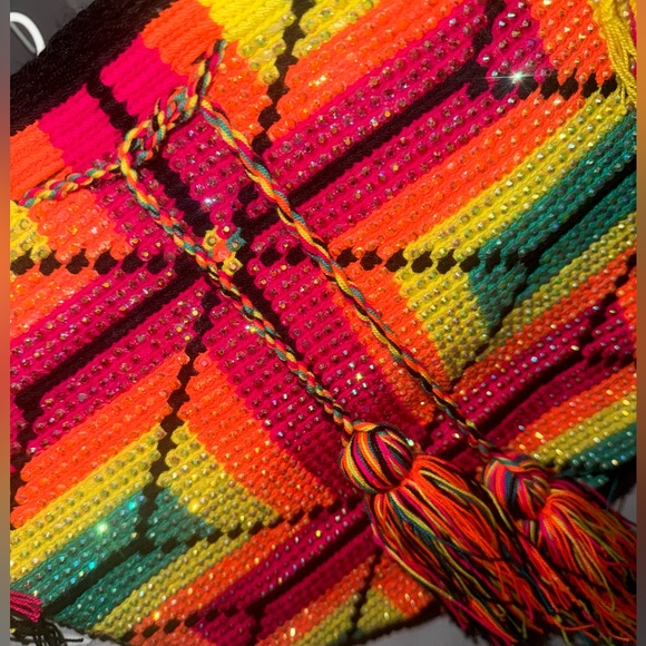 Handmade Bohemian Crossbody Bling Tote - Picture 4 of 5